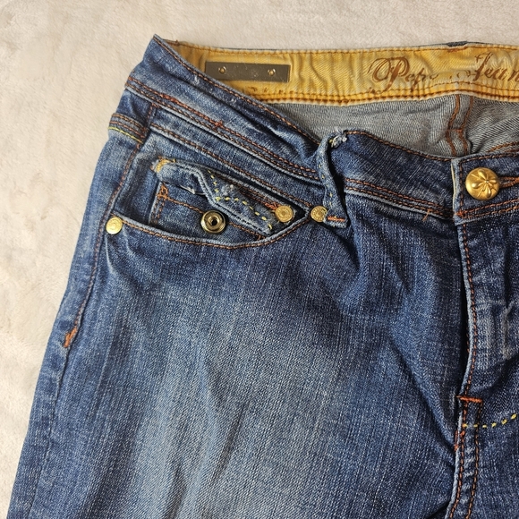 Pepe Jeans London Skinny Jeans Women’s 30 medium blue Wash gold accent buttons - Picture 3 of 15